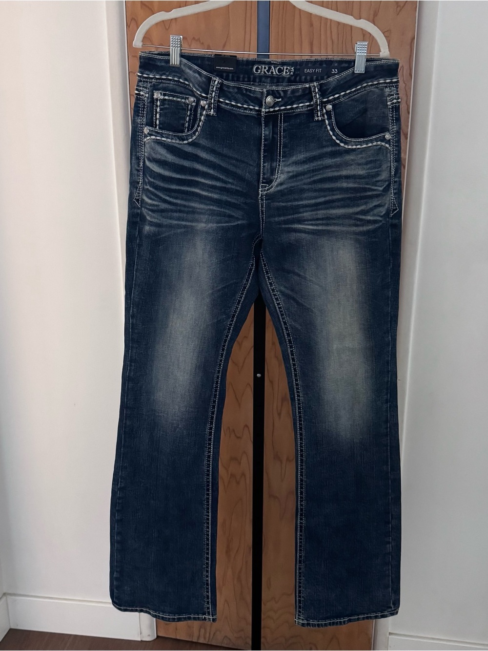 Grace women’s Bootcut Jeans in Faded Indigo 33